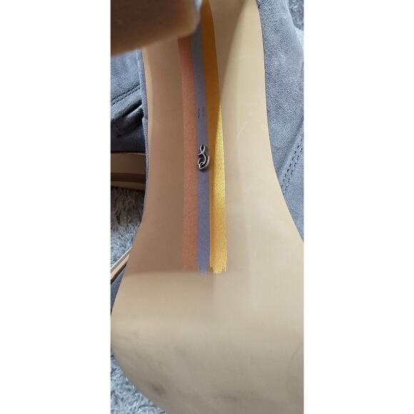 NEW Sam Edelman Jaye River Grey Suede Block Heel Platform Ankle Boots Sz 11 - Picture 5 of 6